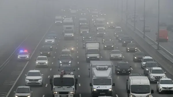 На МКАД затруднено движение из-за перевернувшегося грузовика