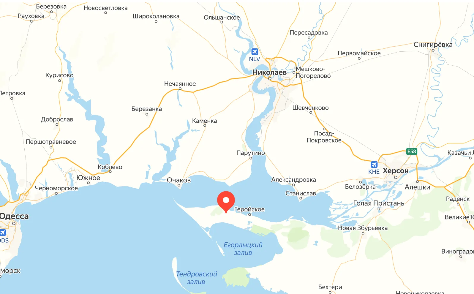 скриншот Яндекс-карты