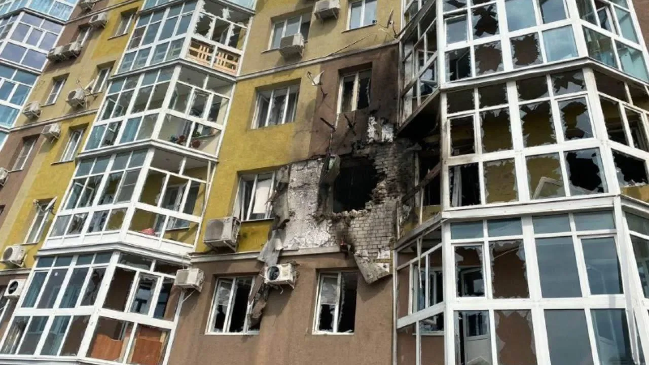 В центре Воронежа упал беспилотник