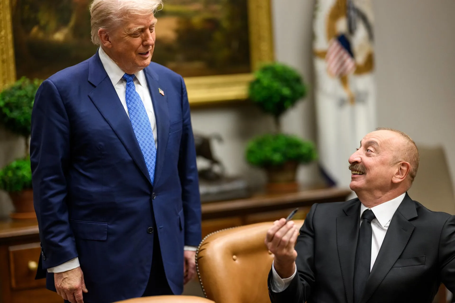 Дональд Трамп и Ильхам Алиев. Daniel Torok/US White House
