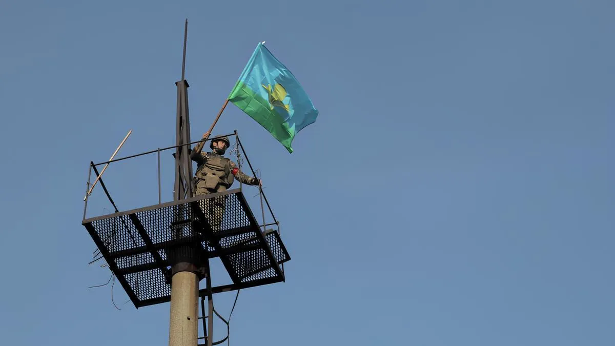 Военнослужащий группировки войск «Север» в освобожденной Судже. Александр Харченко