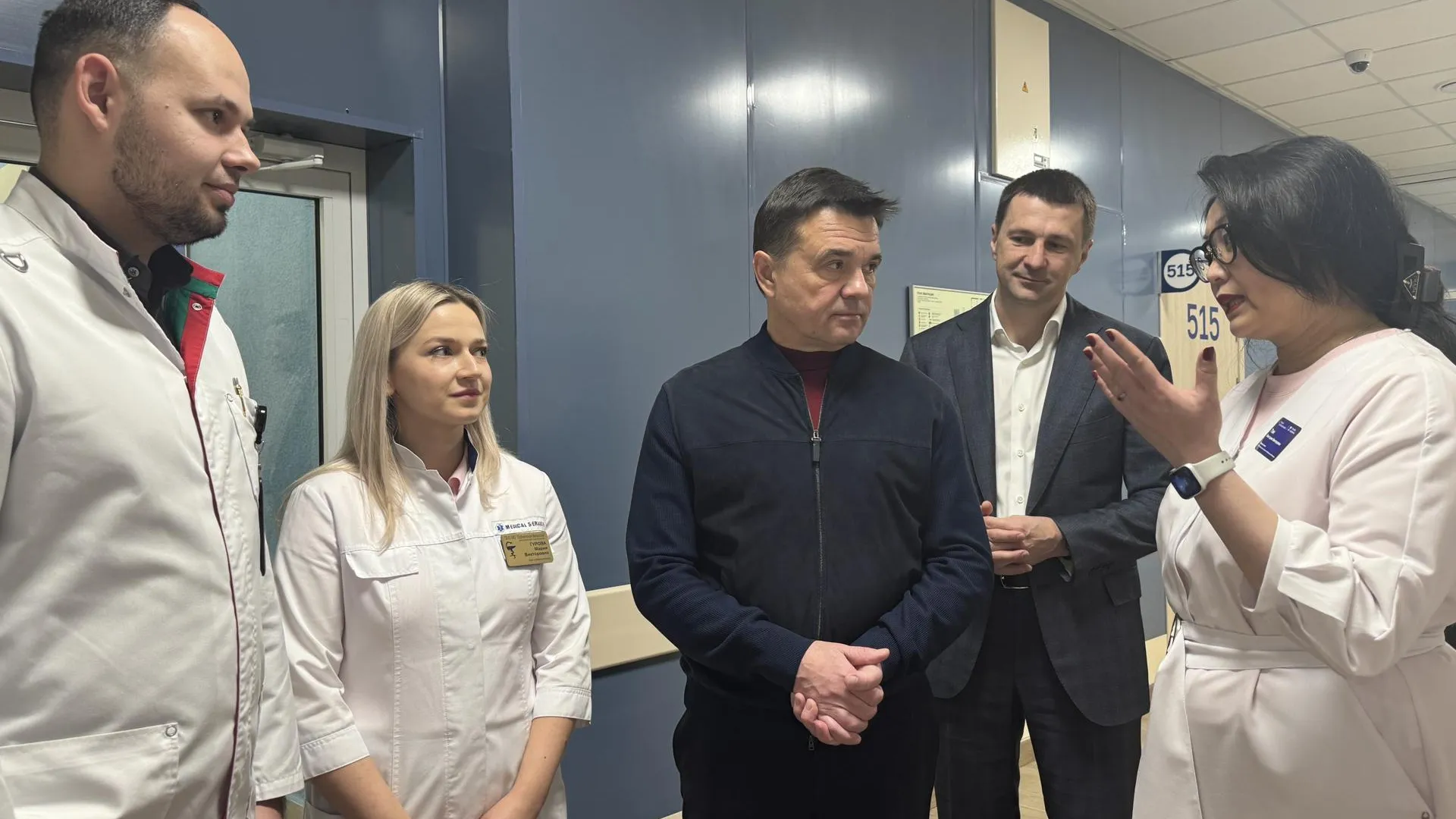 Губернатор Воробьев проверил работу поликлиники в Лобне