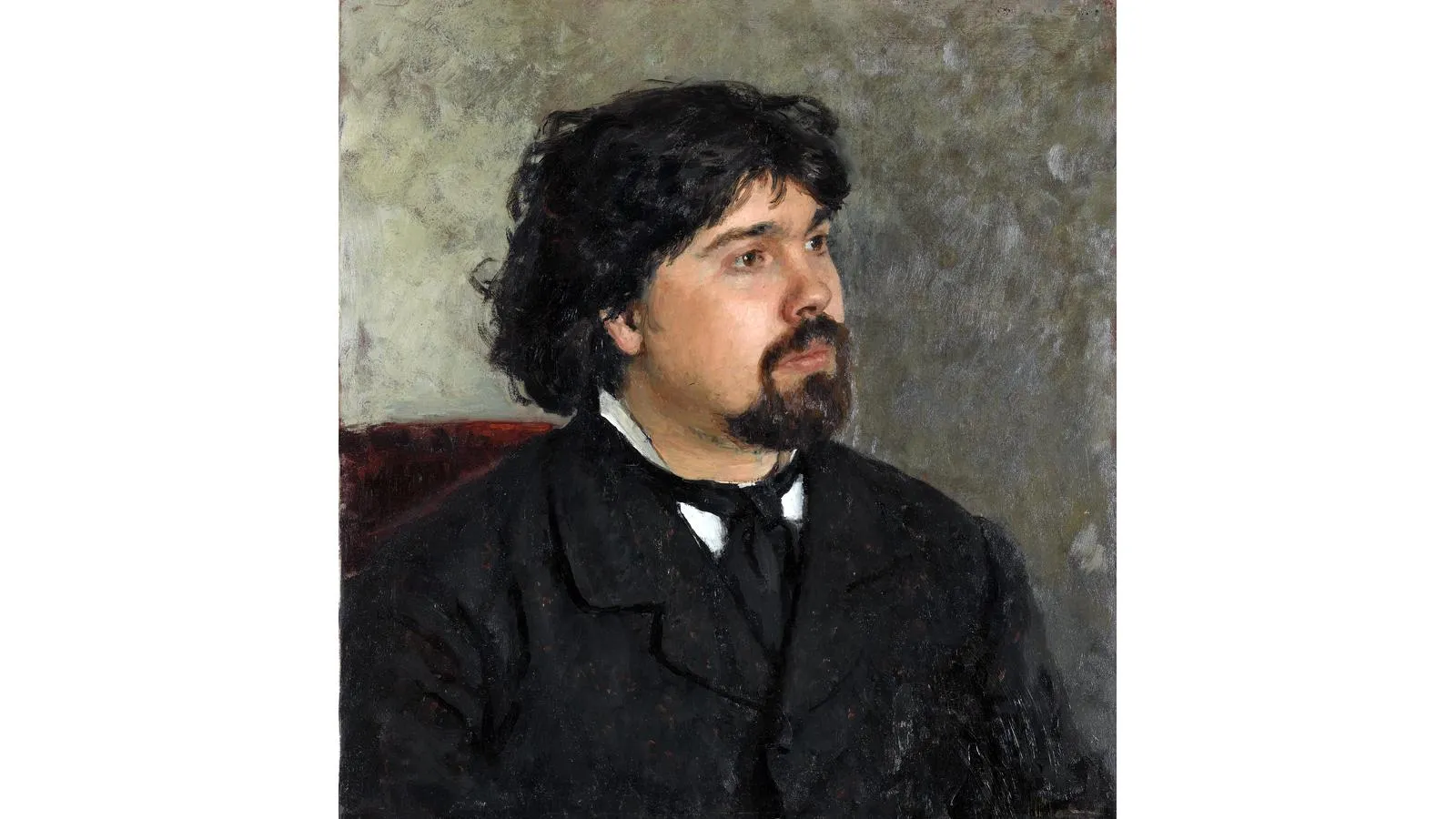 Василия Суриков, портрет кисти Ильи Репина, 1877 год.