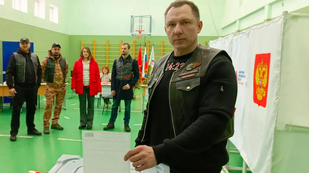 Представители «Ночных волков» отдали свой голос на выборах президента России в Подмосковье