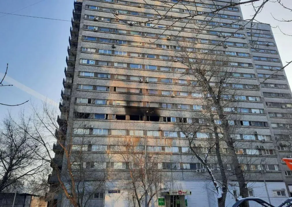 На месте пожара