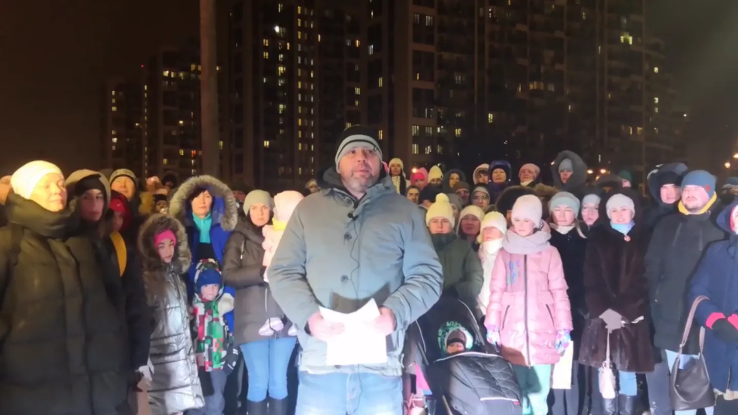 Скриншот видео обращения жителей Подмосковья В. В. Путину