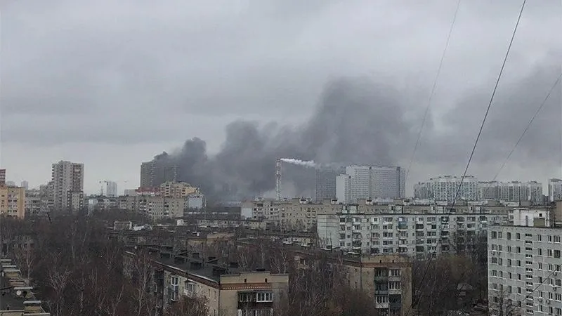 В Люберцах произошёл крупный пожар на территории строящегося ЖК