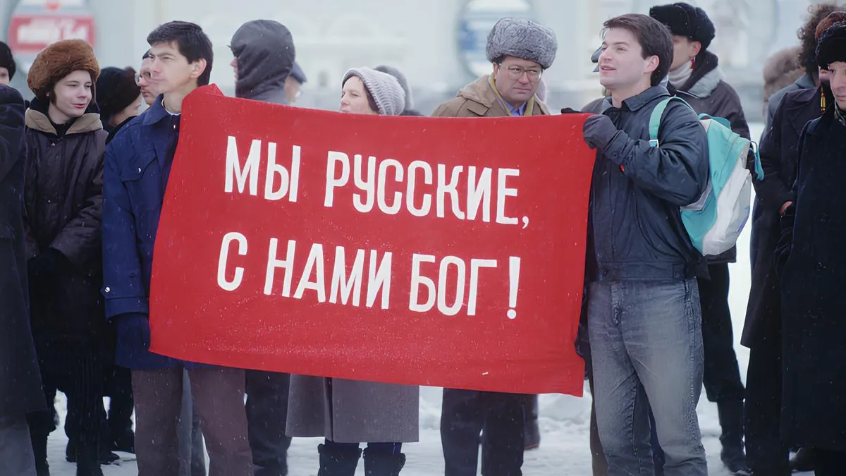 Санкционированный митинг против роста цен и роспуска СССР, 22 декабря 1991 года. Владимир Федоренко