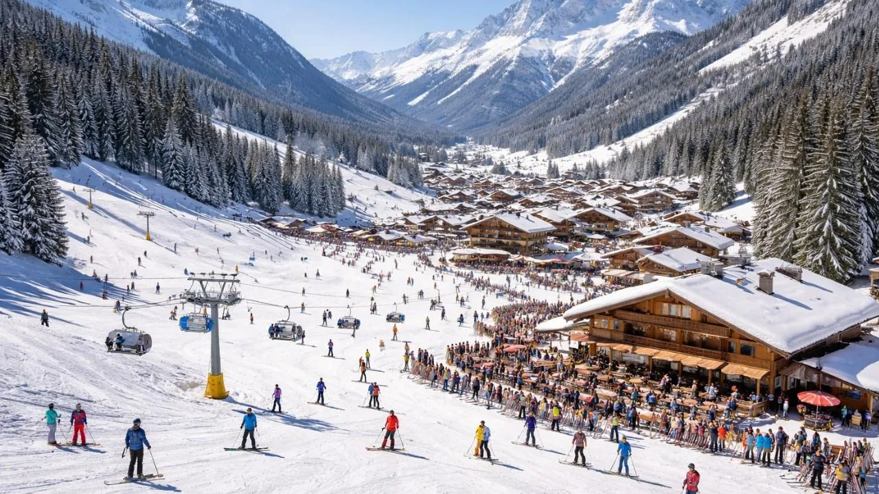 Курорт «Красная Поляна» переполнен: туристы жалуются на толпы и очереди