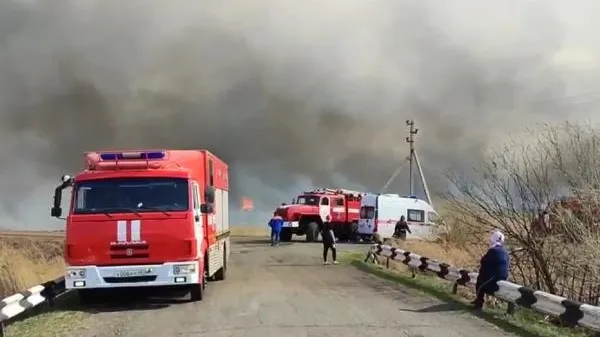 В Омской области загорелись восемь домов