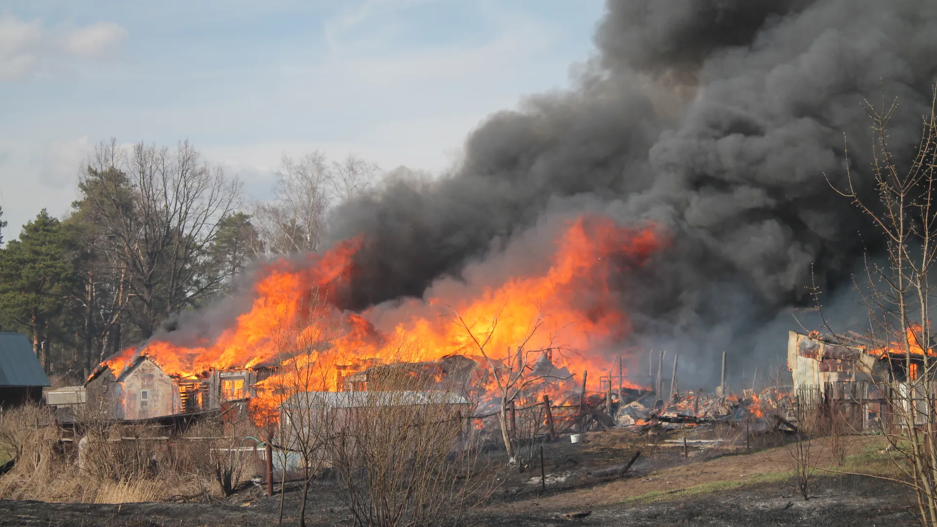 Пожар в Лосино-Петровском
