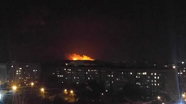 Под Винницей загорелся склад с боеприпасами