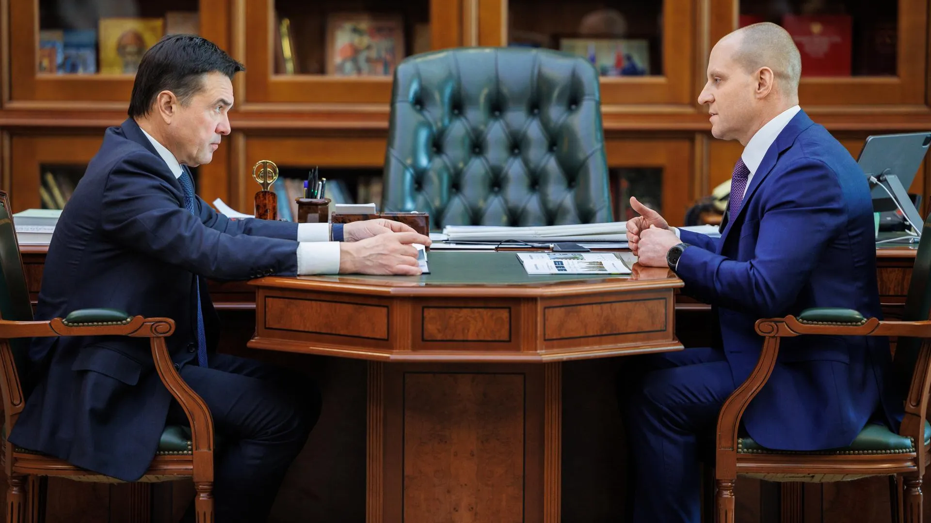 Губернатор Подмосковья провел рабочую встречу с главой Пушкинского