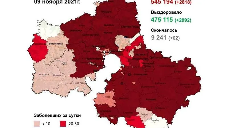 Королев, Одинцовский и Дмитровский округа стали антилидерами по ковиду