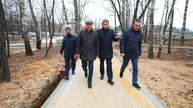 Ход работ в парке Лапса проверил глава Люберецкого городского округа