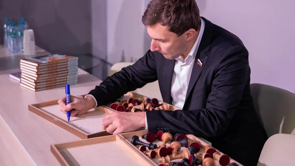 Чемпион мира по шахматам Сергей Карякин. Фото: администрация г.о. Реутов