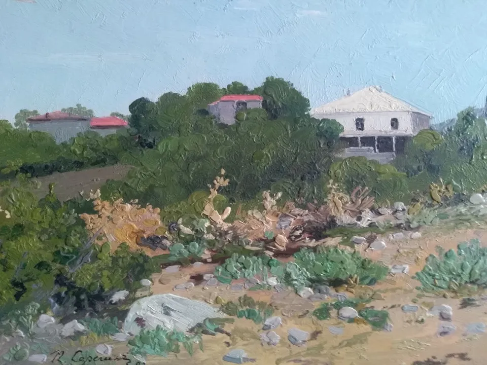 Этюд. «Алупка», 1892. г. Алупка. Картон, масло, масло. 16,8 х 24,4