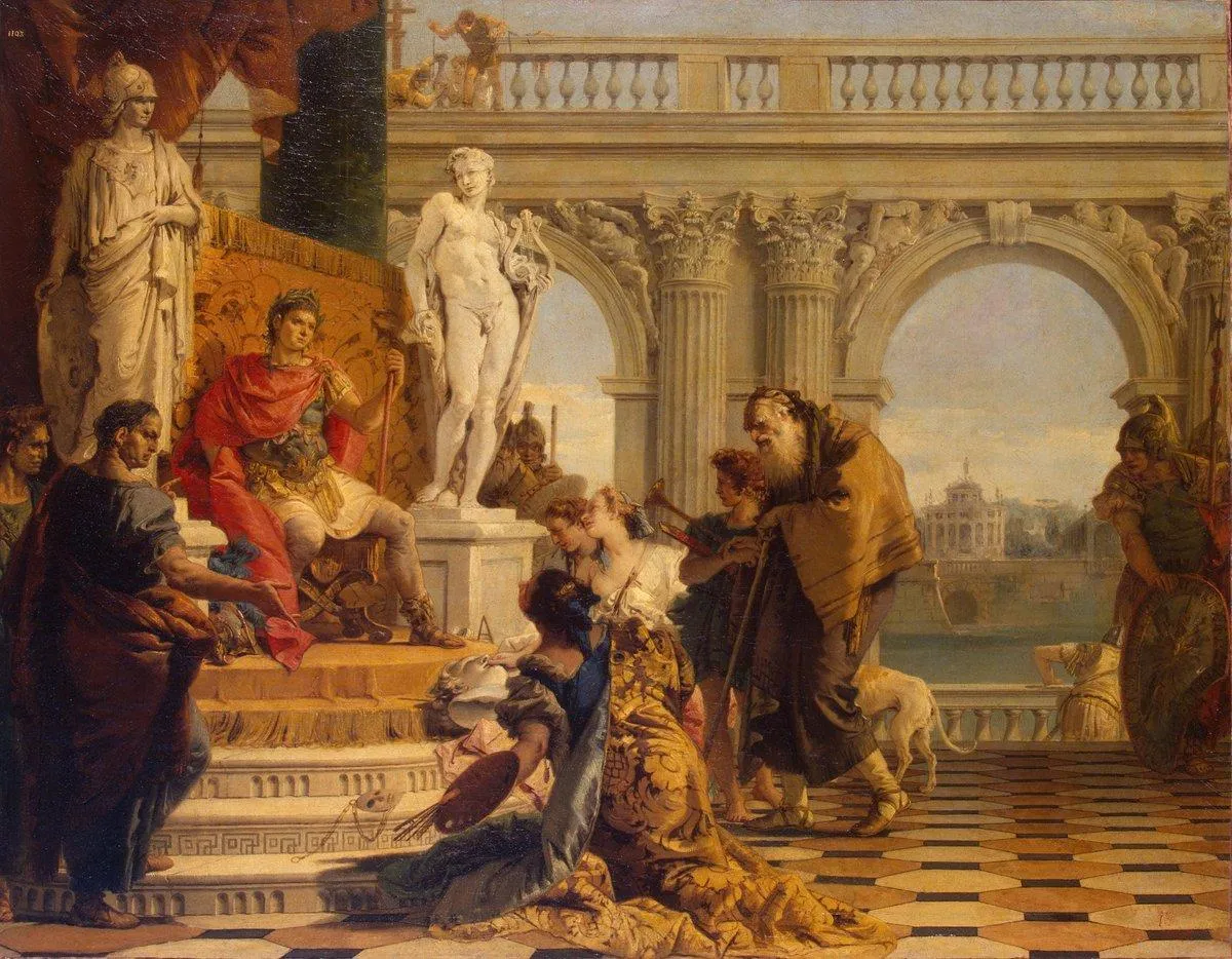 The State Hermitage Museum/Twitter.com/ Меценат представляет императору Августу свободные искусства, художник Джованни Баттиста Тьеполо,