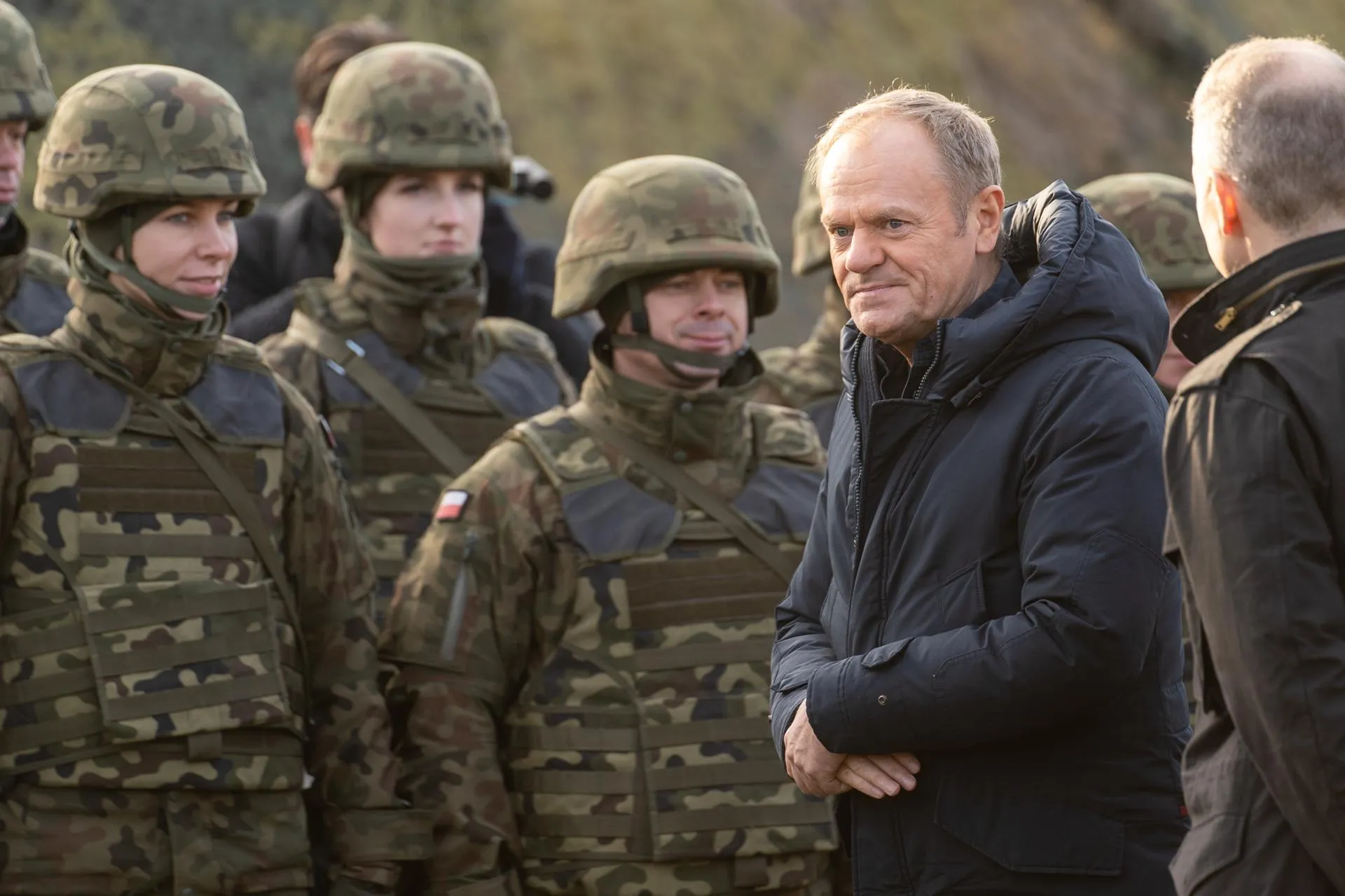 Премьер-министр Польши Дональд Туск на границе с Калининградской областью, 30 ноября 2024 года. Marek Antoni Iwanczuk/Keystone Press Agency