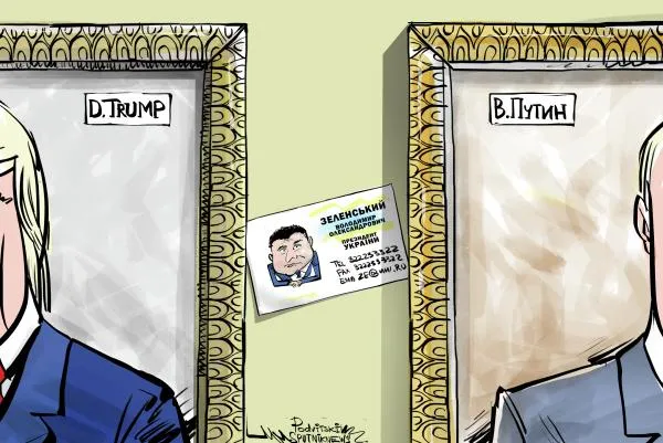 Президент Украины Владимир Зеленский впервые попал на обложку американского журнала TIME. Под его снимком написано, что он — «человек посередине», оказавшийся между Владимиром Путиным и Дональдом Трампом.