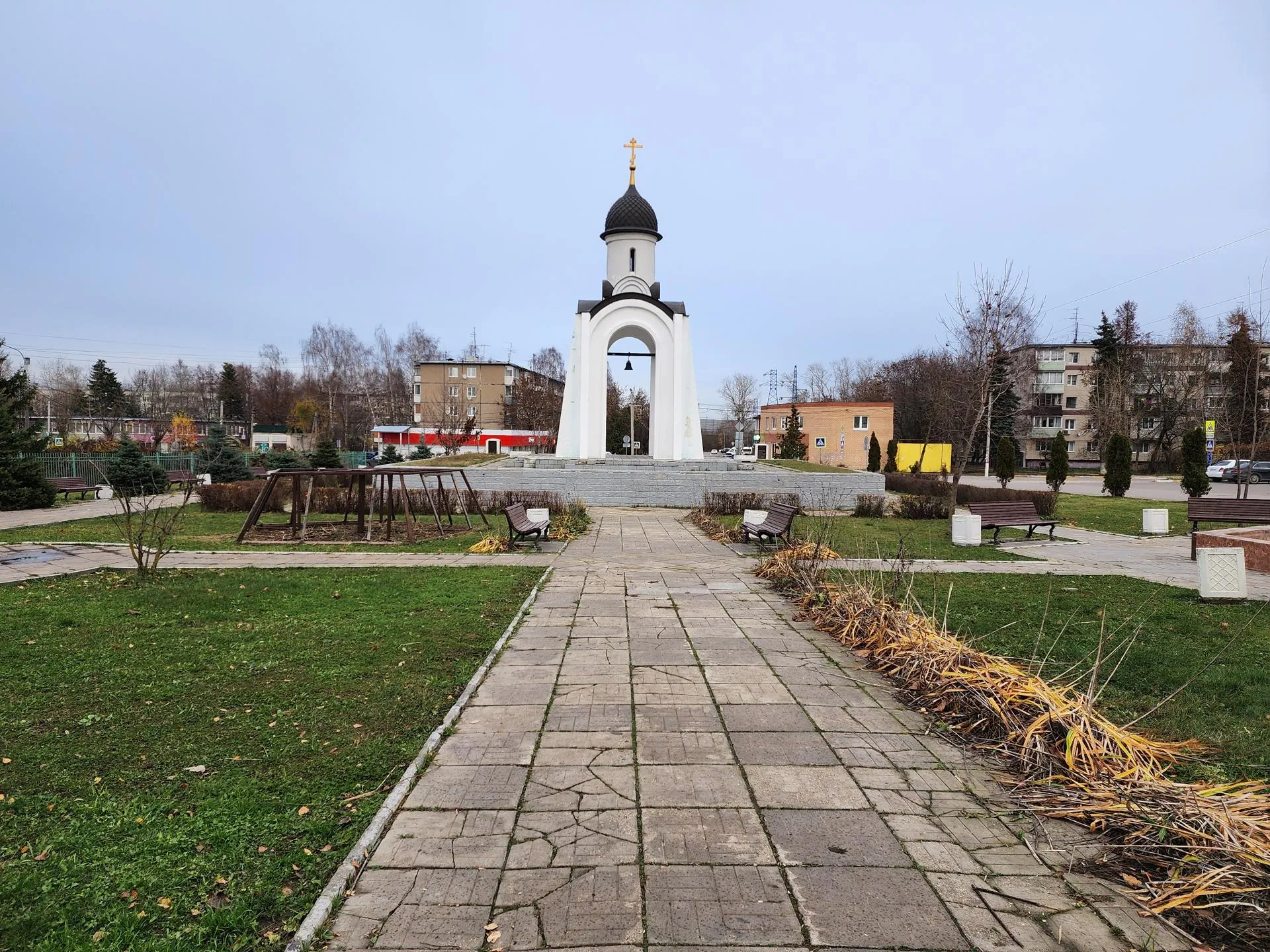 Центральная площадь в поселке имени Тельмана.&nbsp;Фото: МедиаБанк Подмосковья/Ирина Моисеева