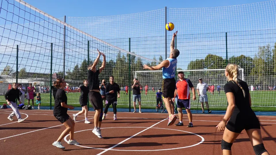 Турнир по волейболу во время открытия стадиона/Фото: Администрация Рузского г.о.