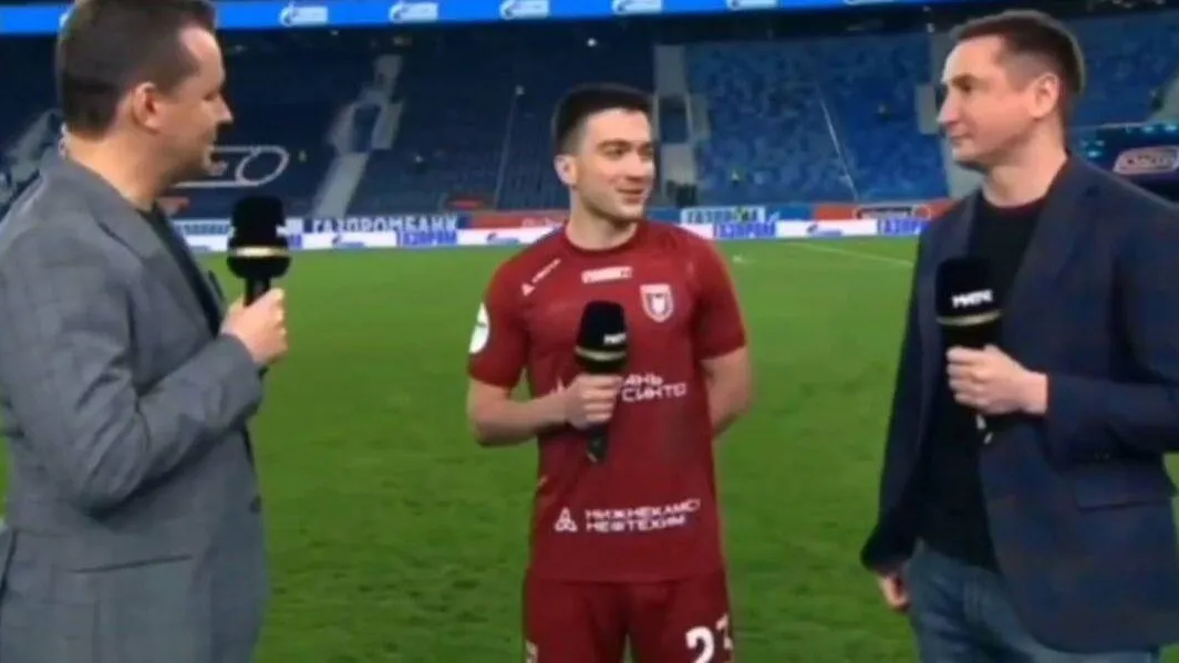 Пошутившего после победного матча над «Зенитом» футболиста «Рубина» Безрукова затравили на «Матч-ТВ»