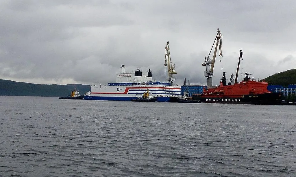 Отправка ПАТЭС «Академик Ломоносов» в Певек из Мурманска, август 2019 года