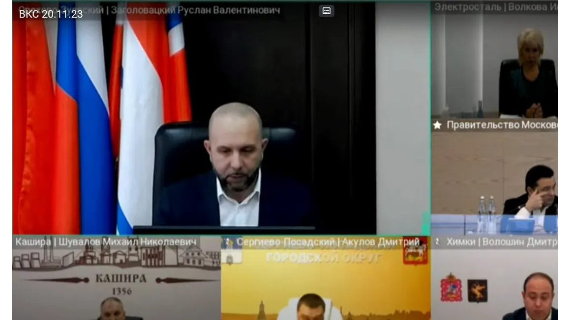 Фото: скриншот видеоконференции с руководящим составом правительства МО и главами округов