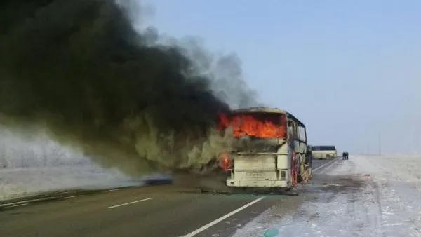 В загоревшемся в Дагестане автобусе находились дети