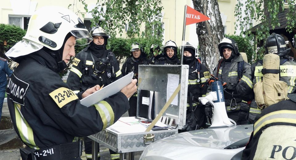 Подмосковные спасатели провели противопожарные учения в пансионате «Ногинский»
