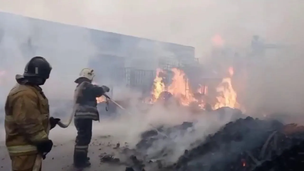 В Ростовской области ликвидировали крупный пожар на предприятии