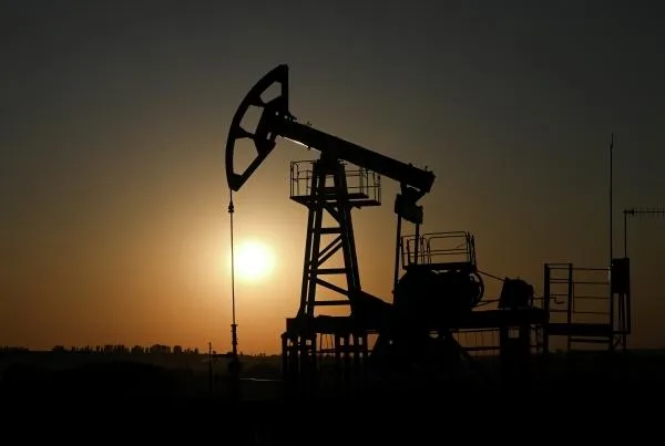 Нефтяная вышка в Бавлинском районе республики Татарстан