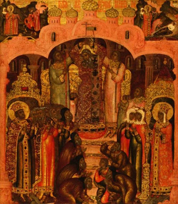 «Воздвижение Креста Господня», икона Гурия Никитина, 1680 год