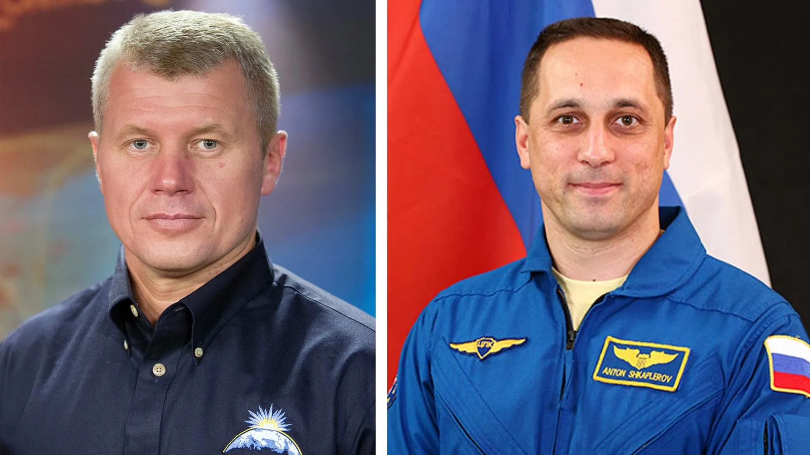 Космонавты Олег Новицкий и Антон Шкаплеров