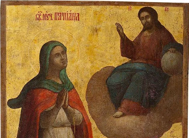Икона Святой Мученицы Татьяны. Не позднее XIX века. Татиана — раннехристианская мученица, ее почитают православная и католическая церкви. В России считается покровительницей Московского государственного университета и вообще всех студентов