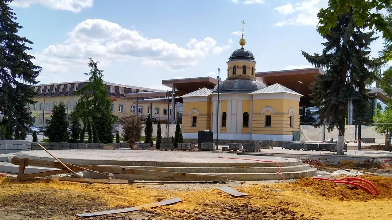 В подмосковных Бронницах идет масштабная реконструкция главной площади