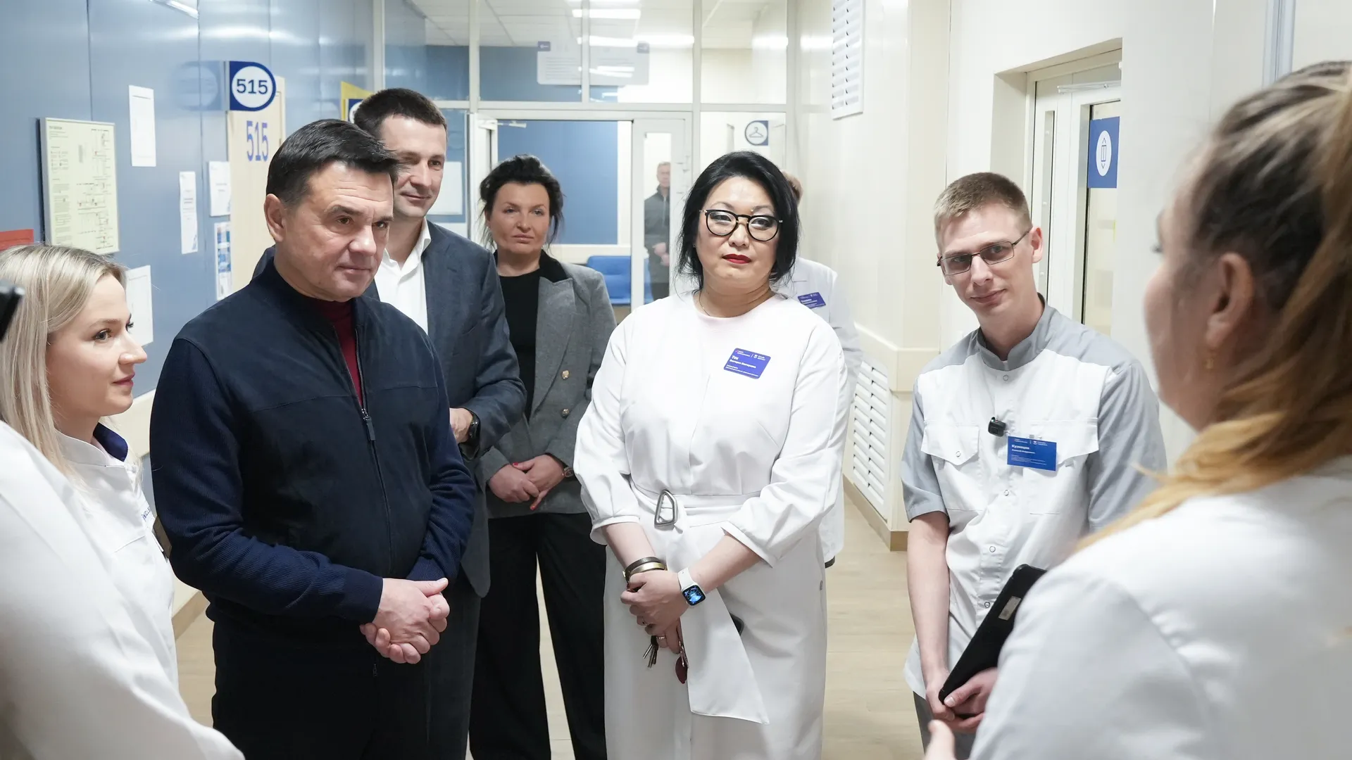 Андрей Воробьев проверил работу Центральной городской поликлиники в Лобне