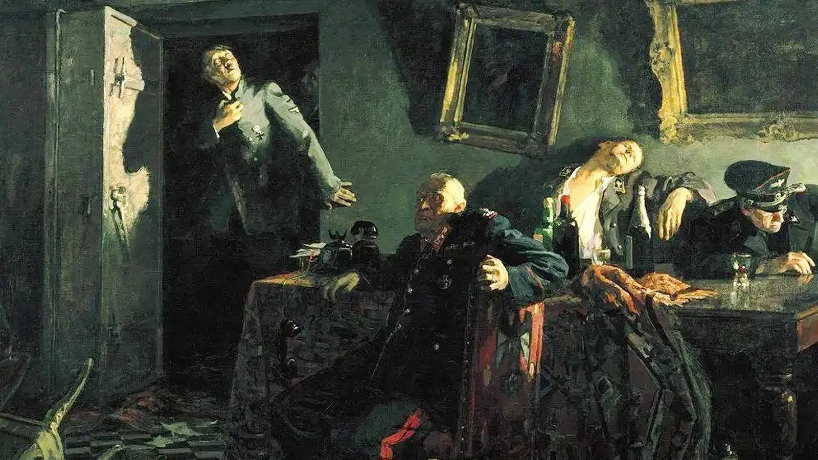 Картина Кукрыниксов «Конец. Последние часы в ставке Гитлера», Государственная Третьяковская галерея