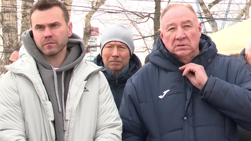 Российские футболисты Игорь Акинфеев и Вячеслав Чанов. Фото: Ксения Казакова