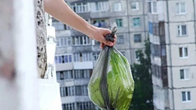 Женщина помяла чужую машину, выбросив мусор из окна в Лобне