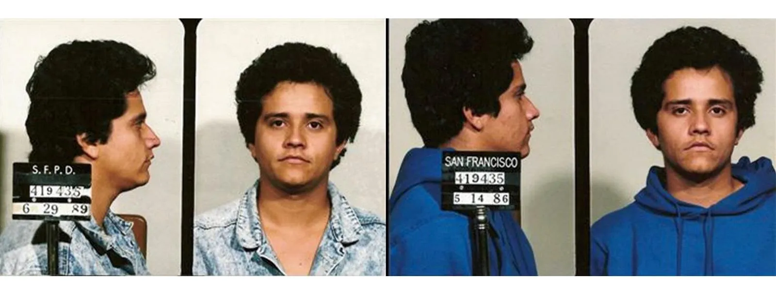 Эль Менчо, фто сделанны во время его арестов в США в 1986 и 1989 годах