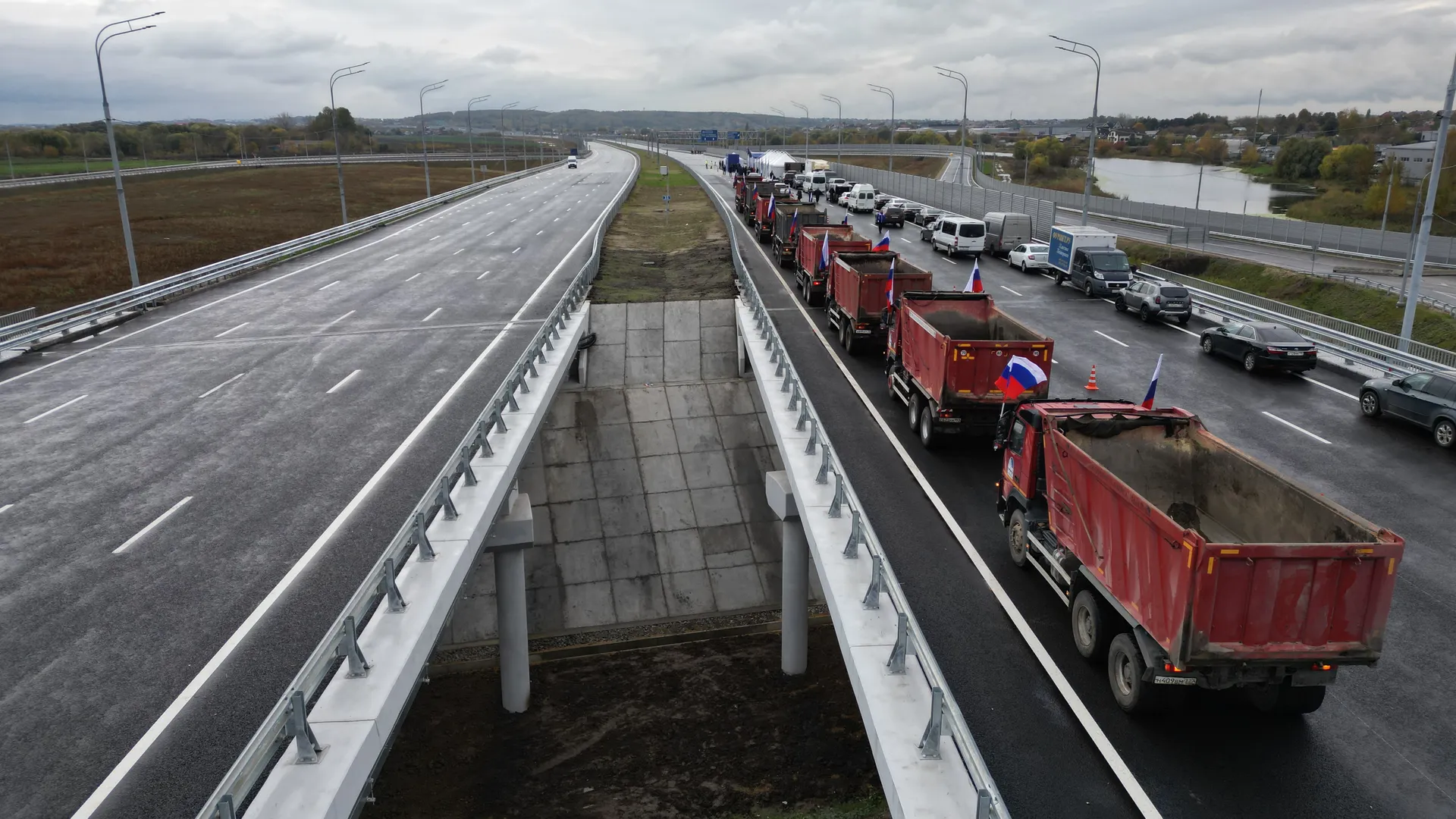 Открытие автодороги в обход поселка Октябрьский г. о. Люберцы