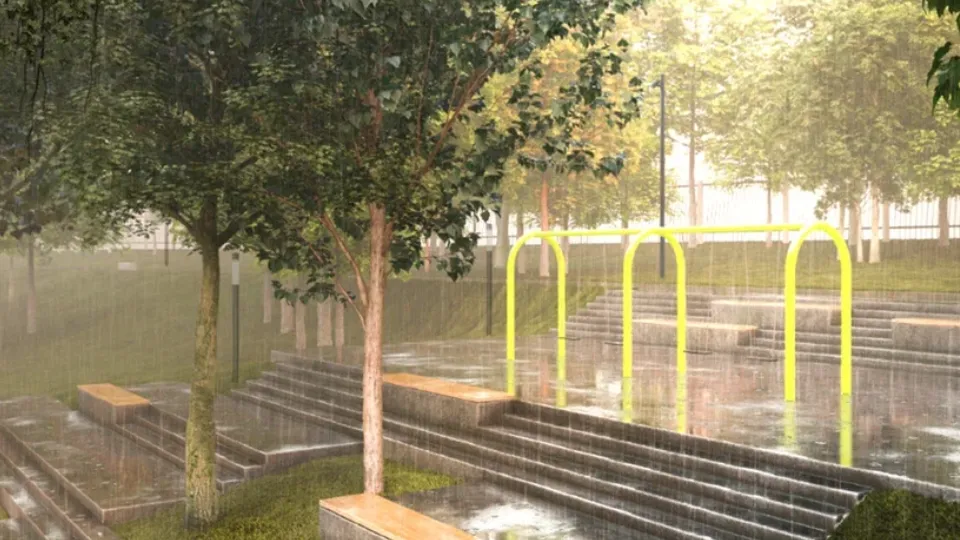 Фото: проектное решение/Набережная реки Пахры