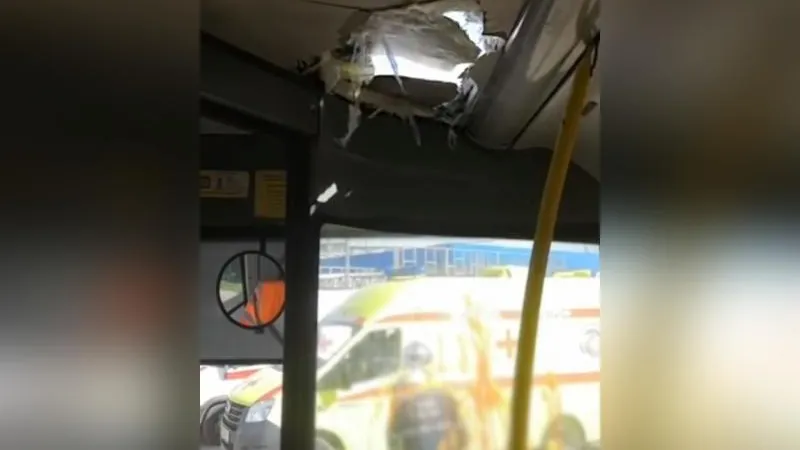 Тело рабочего пробило крышу автобуса при взрыве на АЗС в Серпухове