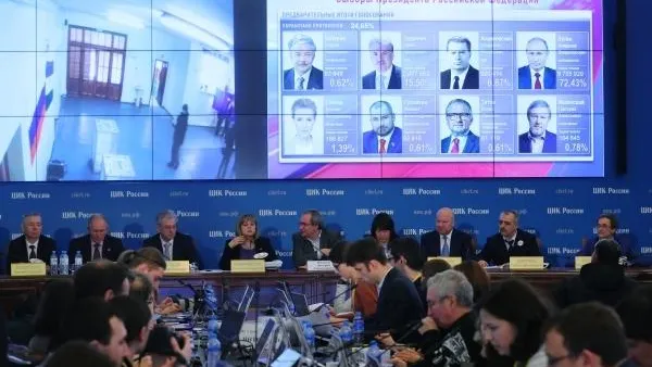ЦИК: Путин лидирует с 72,53% голосов после обработки 25% протоколов