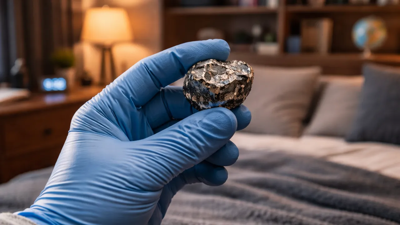 Камень с неба в спальне: метеорит пробил крышу дома и напугал хозяйку — комментарии эксперта