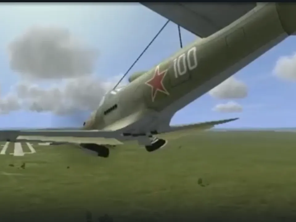 Кадр из фильма «Сквад — эпизод 1. Внимание, в небе — Покрышкин!». Режиссер Э. Семенов. 2007 год