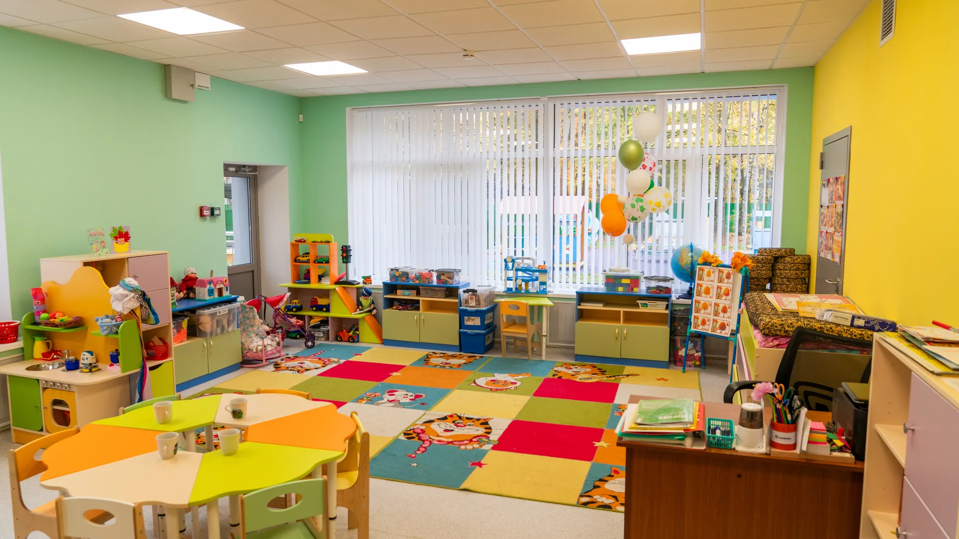 Игровая комната в детском саду гимназии №5 после капитального ремонта в Красногорске
