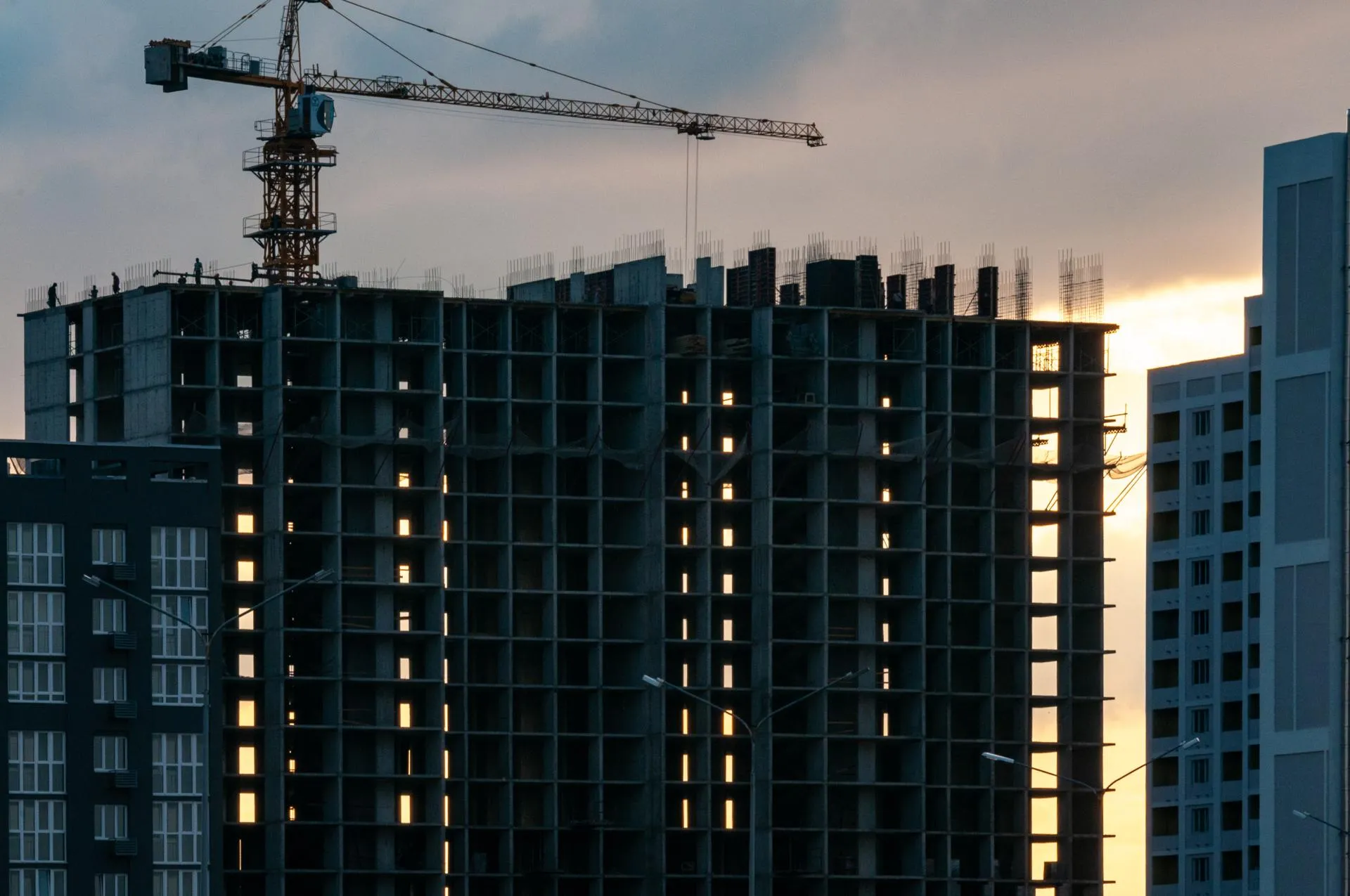 Строительство жилого комплекса в Москве. Фото: Svetlana Vozmilova/